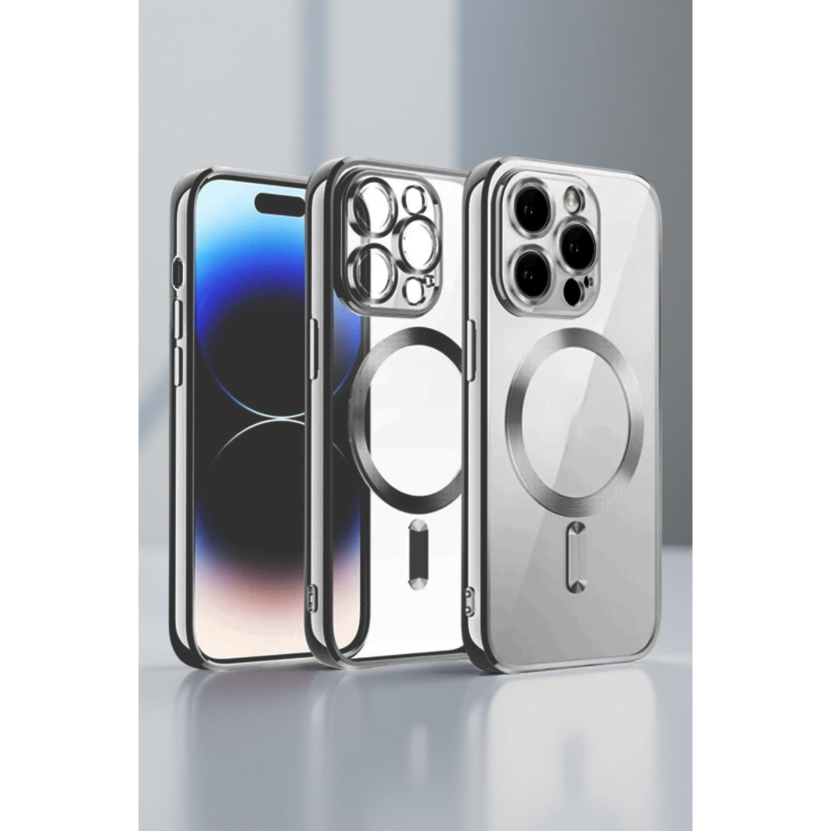 Newface Apple iPhone 13 Pro Max Kılıf Kross Magneticsafe Kapak - Titan Gri — görsel 6