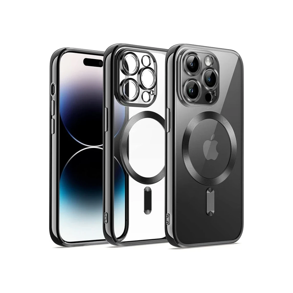 Newface Apple iPhone 13 Pro Max Kılıf Kross Magneticsafe Kapak - Siyah