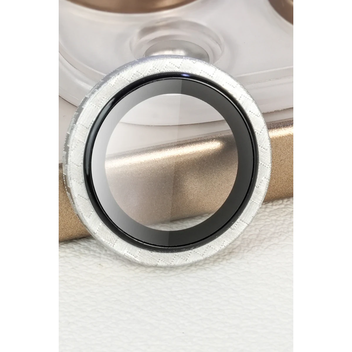 URR Apple iPhone 16 Pro Max Kevlar AR Kamera Lens Koruyucu - Gümüş