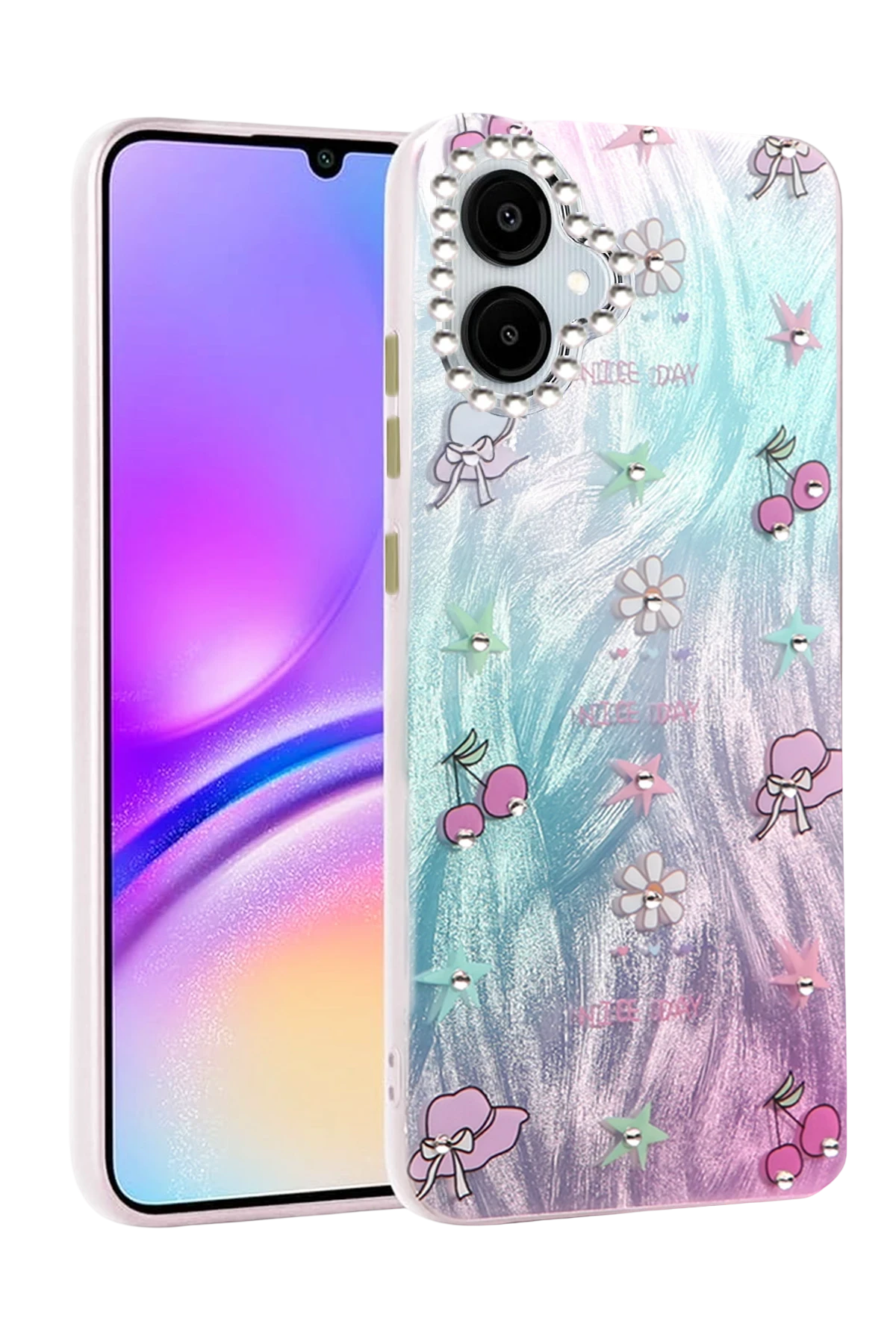 Newface Samsung Galaxy A06 Kılıf Blade Aynalı Desenli Kapak - Desen 4