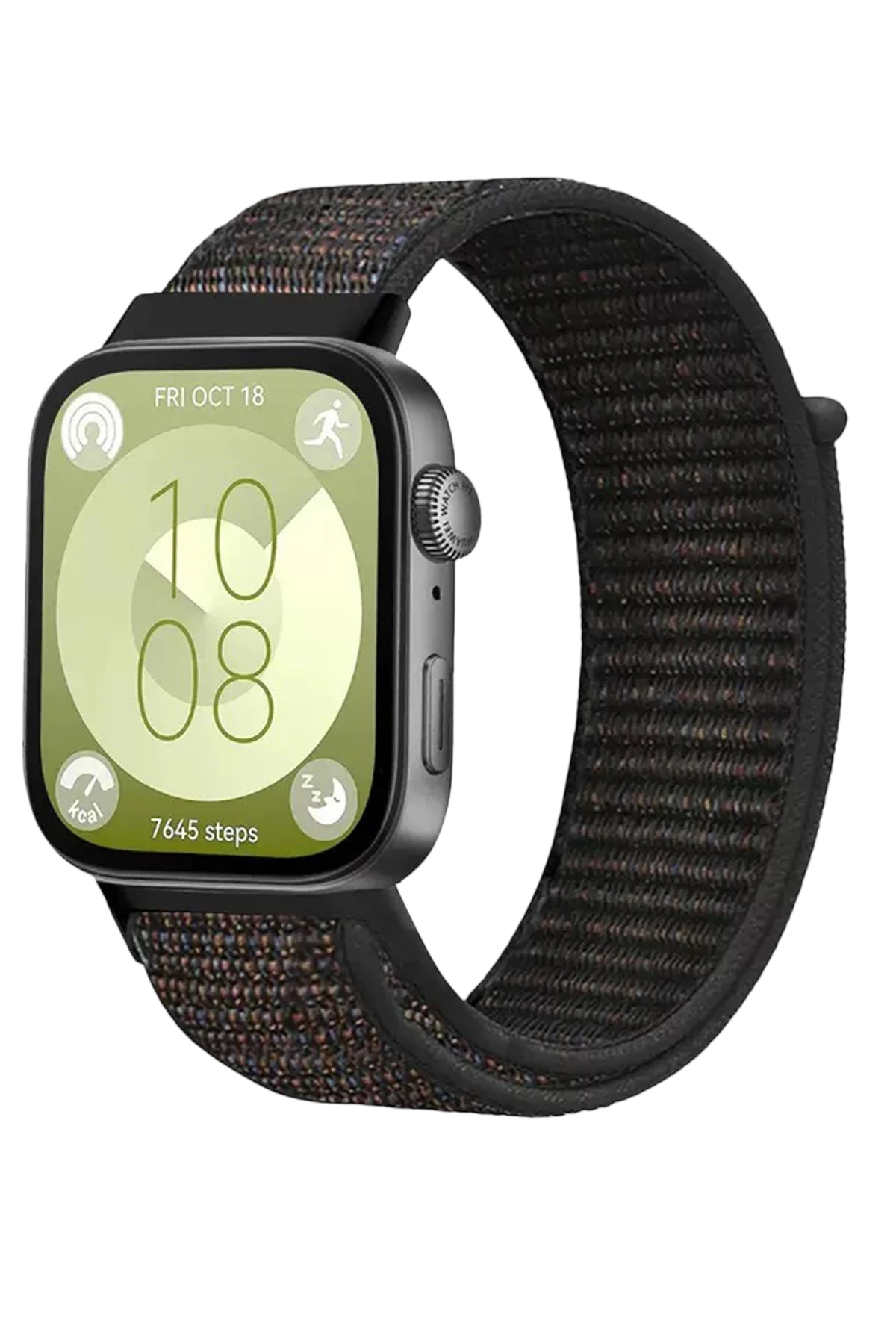 Newface Huawei Fit 4 Hasırlı Cırtcırtlı Kordon - Siyah