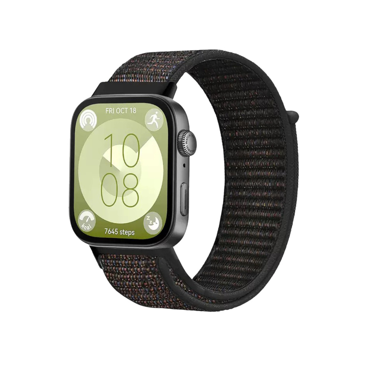 Newface Huawei Fit 4 Hasırlı Cırtcırtlı Kordon - Siyah — görsel 7