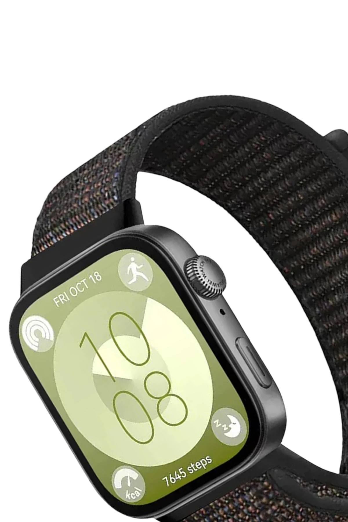 Newface Huawei Fit 4 Hasırlı Cırtcırtlı Kordon - Siyah