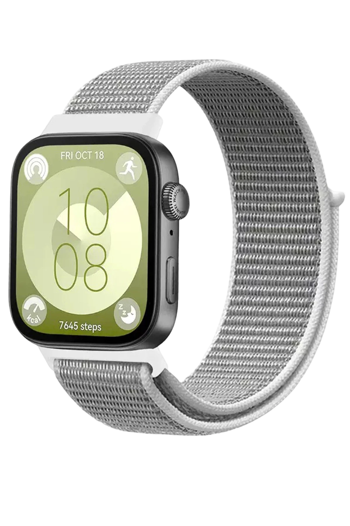 Newface Huawei Fit 4 Hasırlı Cırtcırtlı Kordon - Beyaz