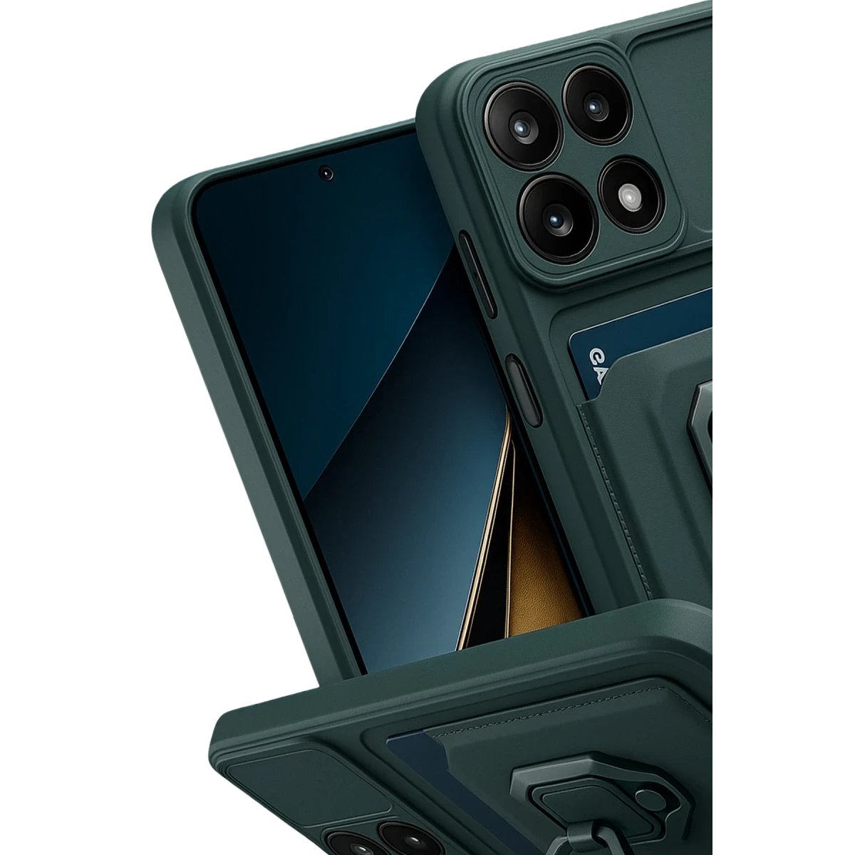 Newface Xiaomi Mi 14T Pro Kılıf Zuma Kartvizitli Yüzüklü Silikon - Yeşil — görsel 10