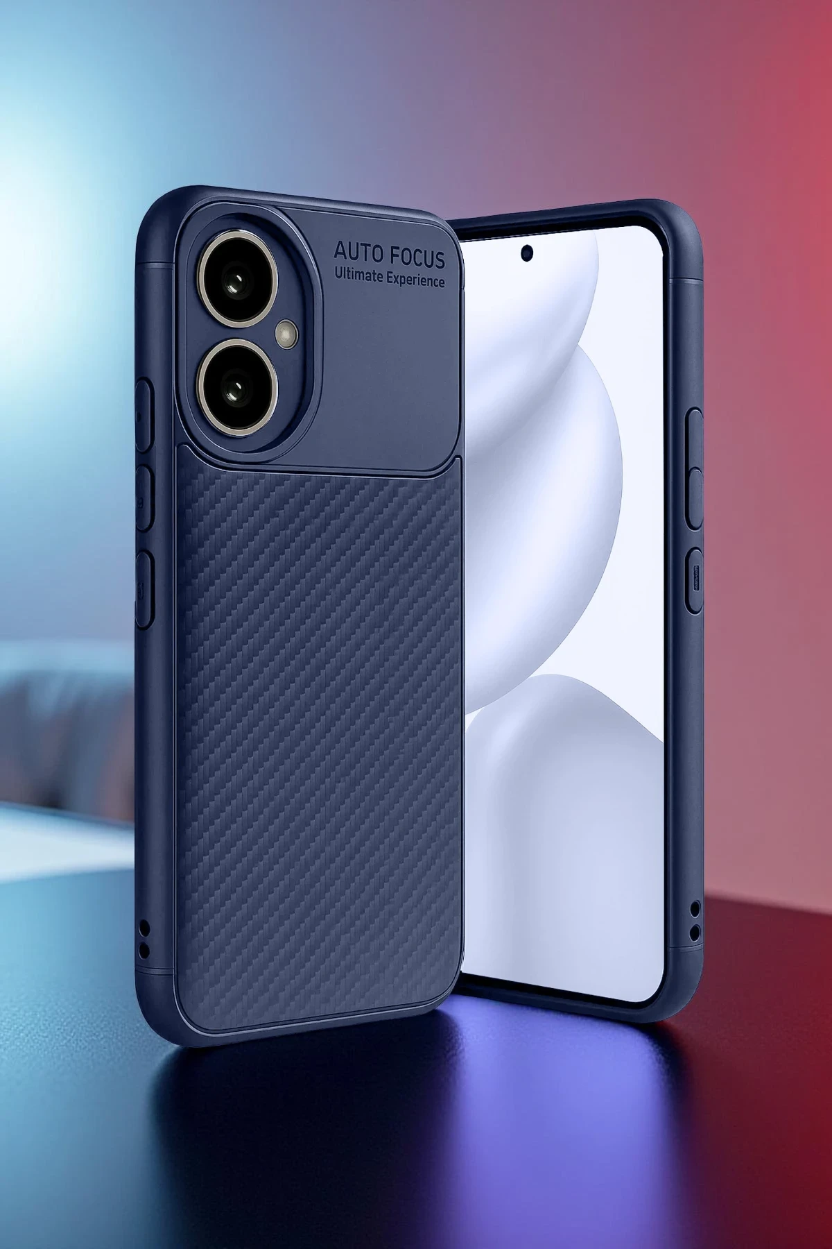Newface Honor 400 Kılıf Auto Focus Karbon Kapak - Lacivert