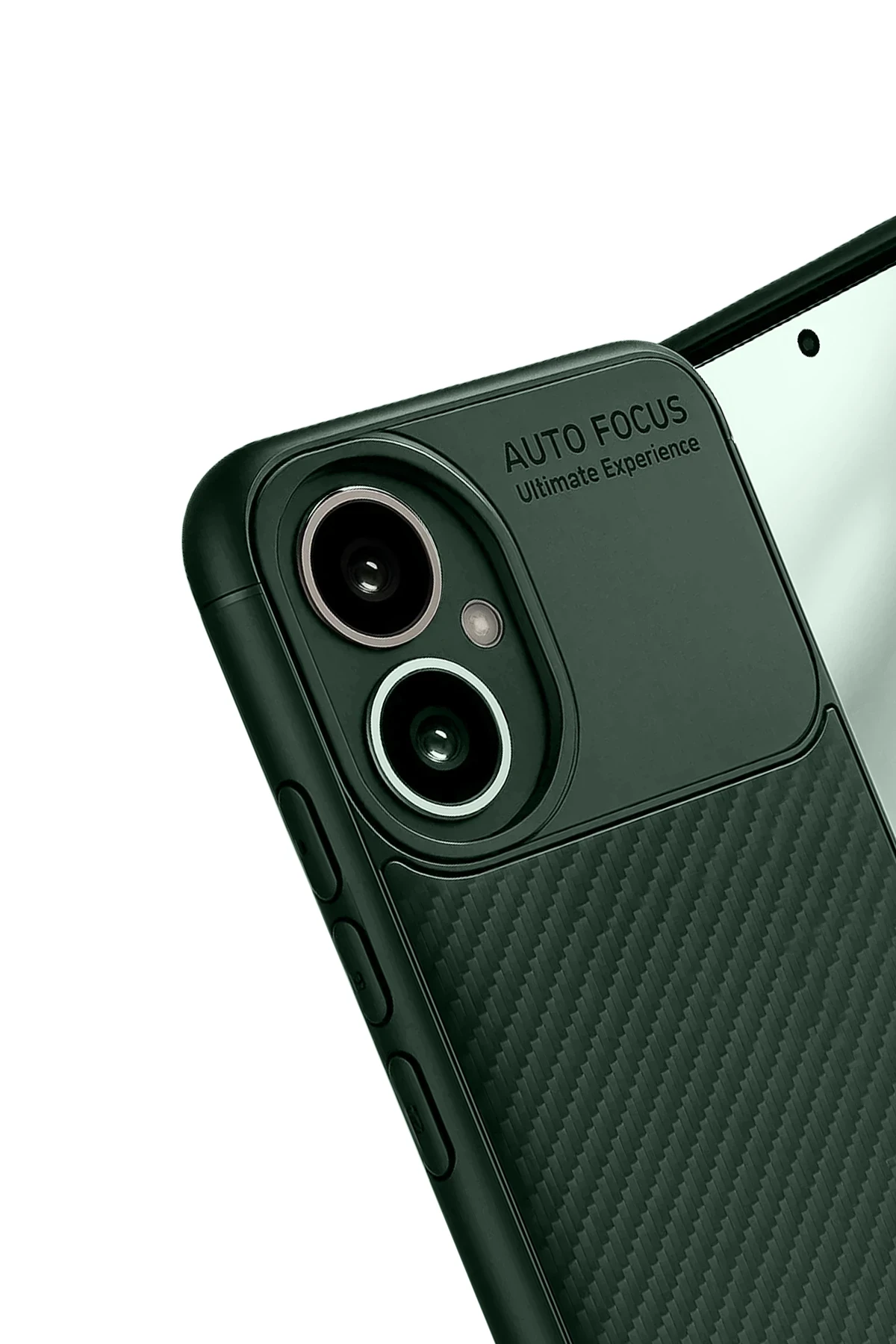 Newface Honor 400 Kılıf Auto Focus Karbon Kapak - Koyu Yeşil