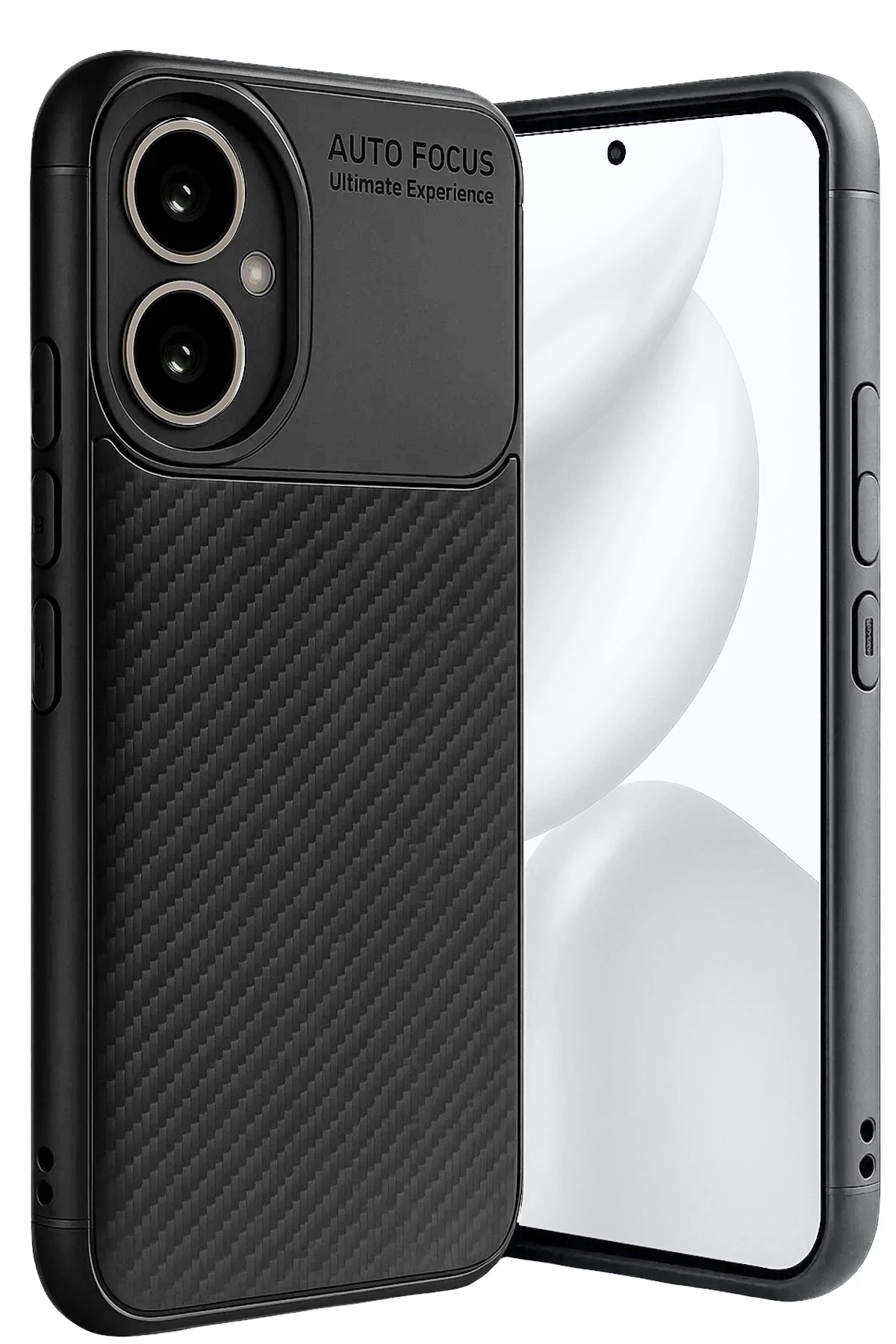 Newface Honor 400 Kılıf Auto Focus Karbon Kapak - Siyah