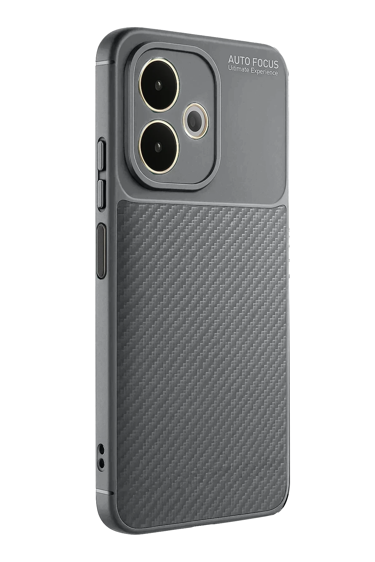 Newface Oppo A5 Pro 4G Kılıf Auto Focus Karbon Kapak - Gri