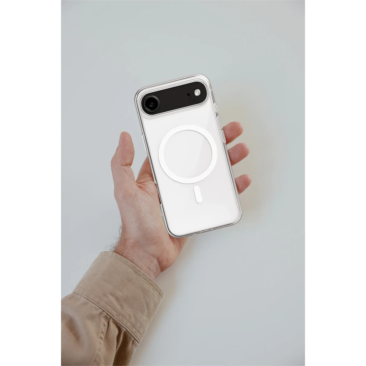 Newface Apple iPhone 17 Air Kılıf Magneticsafe Şeffaf Silikon - Şeffaf — görsel 8