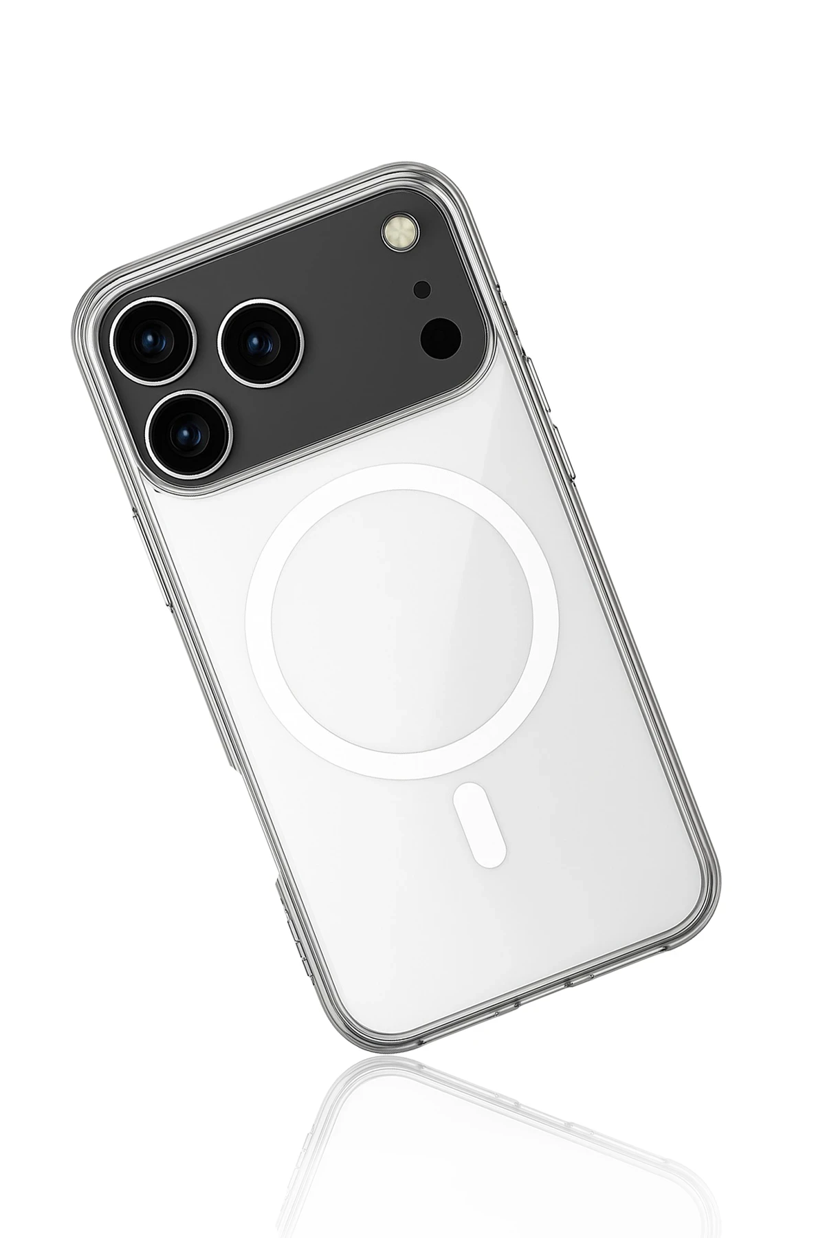 Newface iPhone 17 Pro Max Kılıf Magneticsafe Şeffaf Silikon - Şeffaf