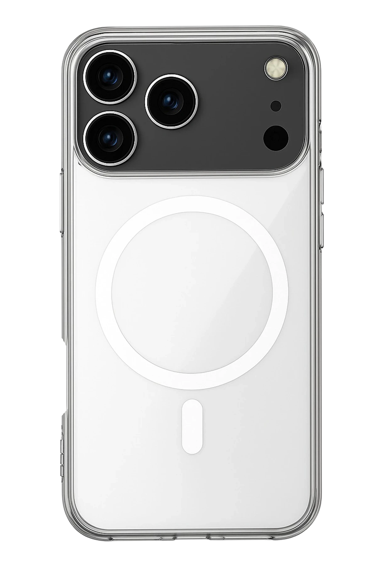 Newface iPhone 17 Pro Kılıf Magneticsafe Şeffaf Silikon - Şeffaf