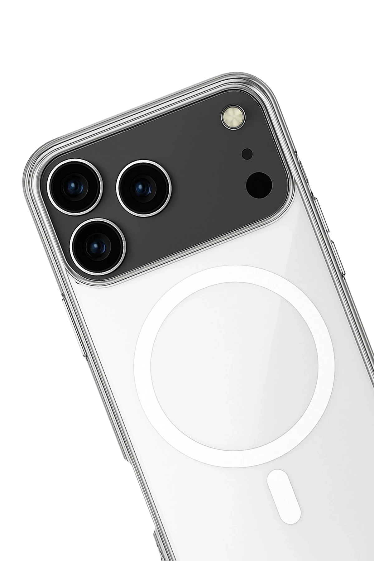 Newface iPhone 17 Pro Kılıf Magneticsafe Şeffaf Silikon - Şeffaf