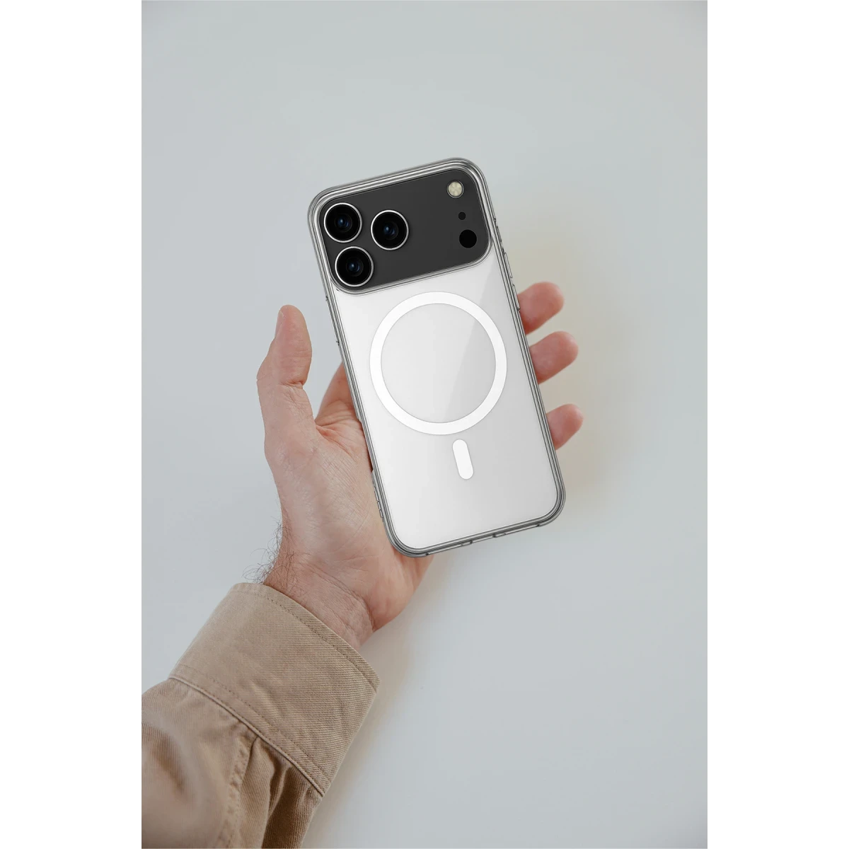 Newface Apple iPhone 17 Pro Kılıf Magneticsafe Şeffaf Silikon - Şeffaf — görsel 8