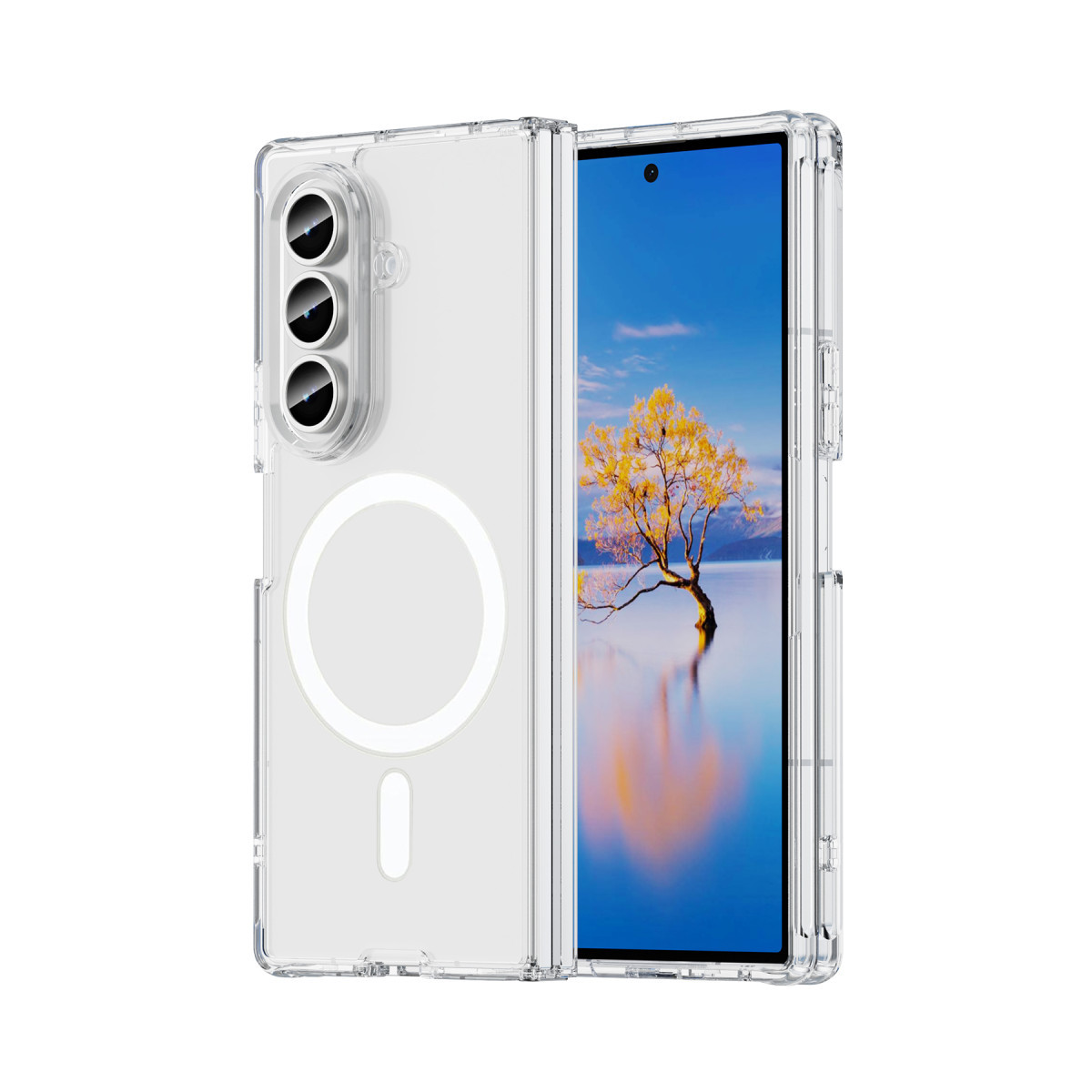 Newface Samsung Galaxy Z Fold 7 Kılıf Magneticsafe Şeffaf Silikon - Şeffaf — görsel 11