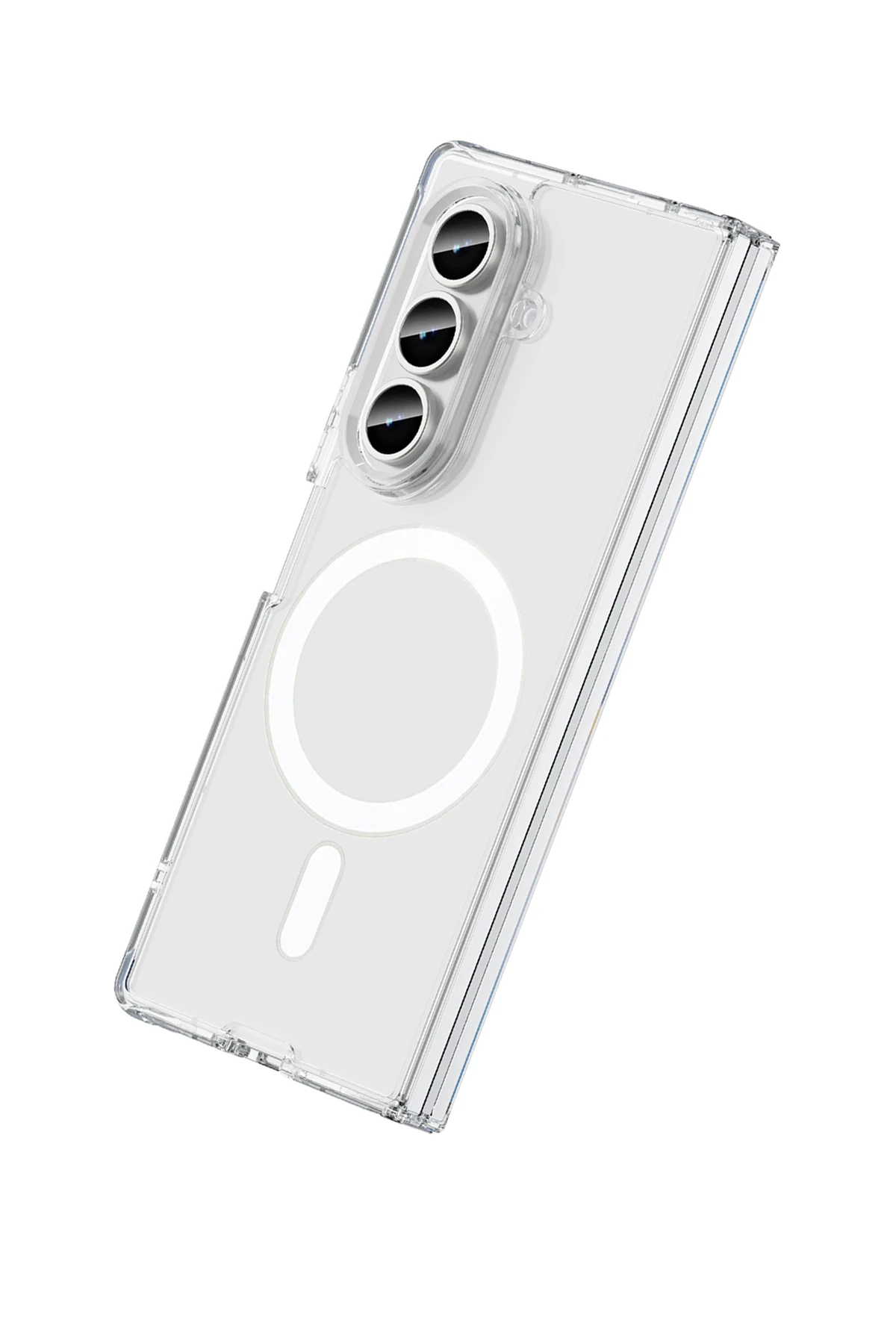 Newface Samsung Galaxy Z Fold 7 Kılıf Magneticsafe Şeffaf Silikon - Şeffaf