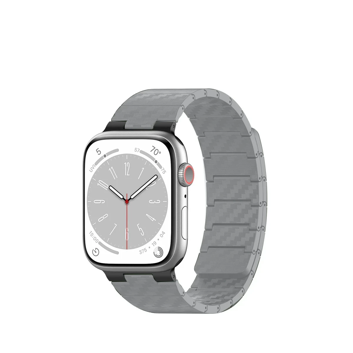 Movenchy Apple Watch 45mm Carbon Steel Kordon - Yıldız Işığı