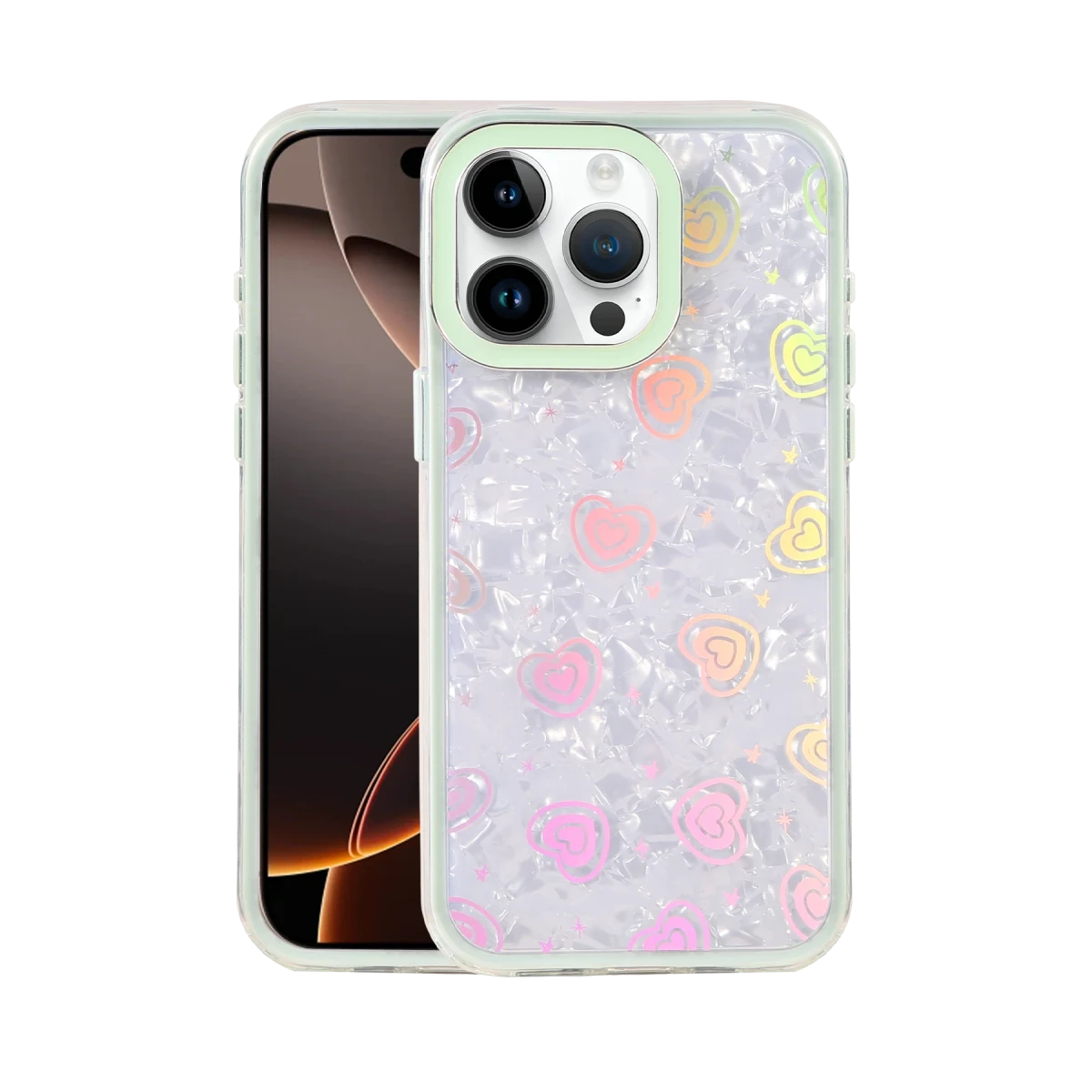 Newface Apple iPhone 16 Pro Max Lumi Desenli Kapak - Yeşil — görsel 5