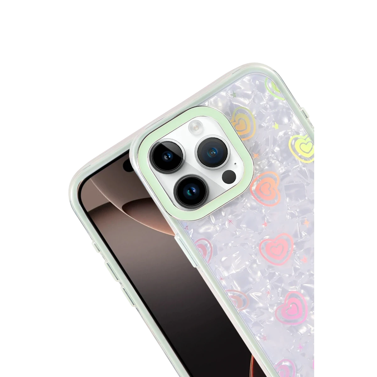 Newface Apple iPhone 16 Pro Max Lumi Desenli Kapak - Yeşil — görsel 6