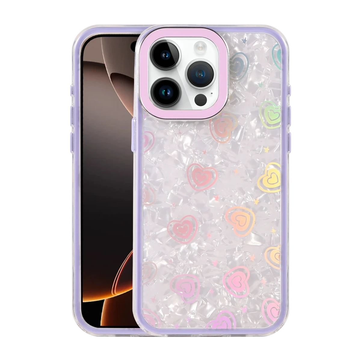 Apple iPhone 16 Pro Max Lumi Desenli Kapak - Mor
