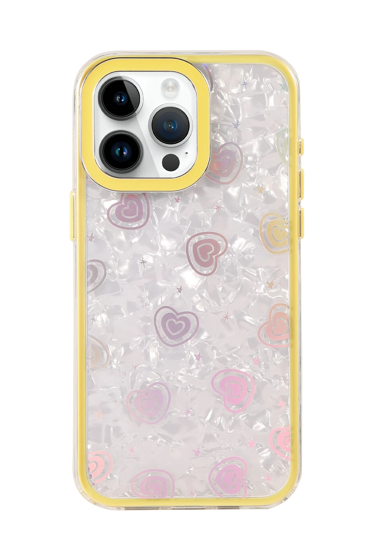 Newface Apple iPhone 16 Pro Max Lumi Desenli Kapak - Sarı