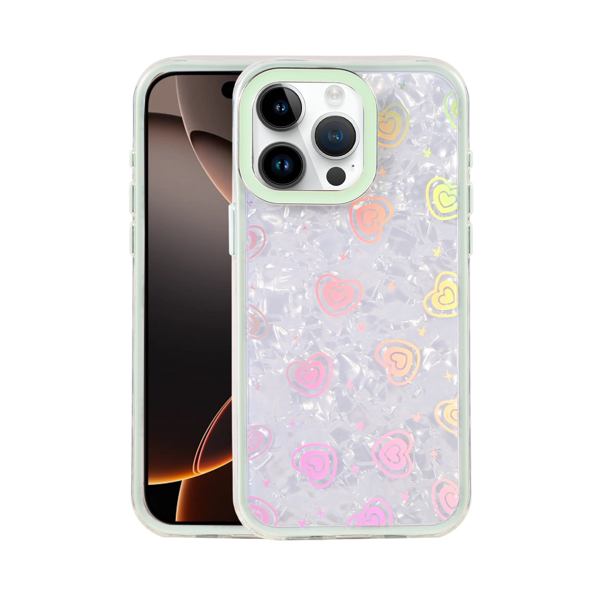 Newface Apple iPhone 15 Pro Max Lumi Desenli Kapak - Yeşil — görsel 9