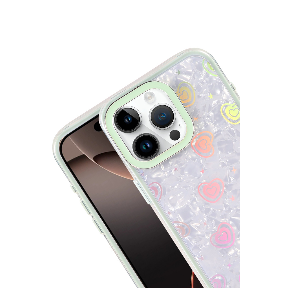 Newface Apple iPhone 15 Pro Max Lumi Desenli Kapak - Yeşil — görsel 10