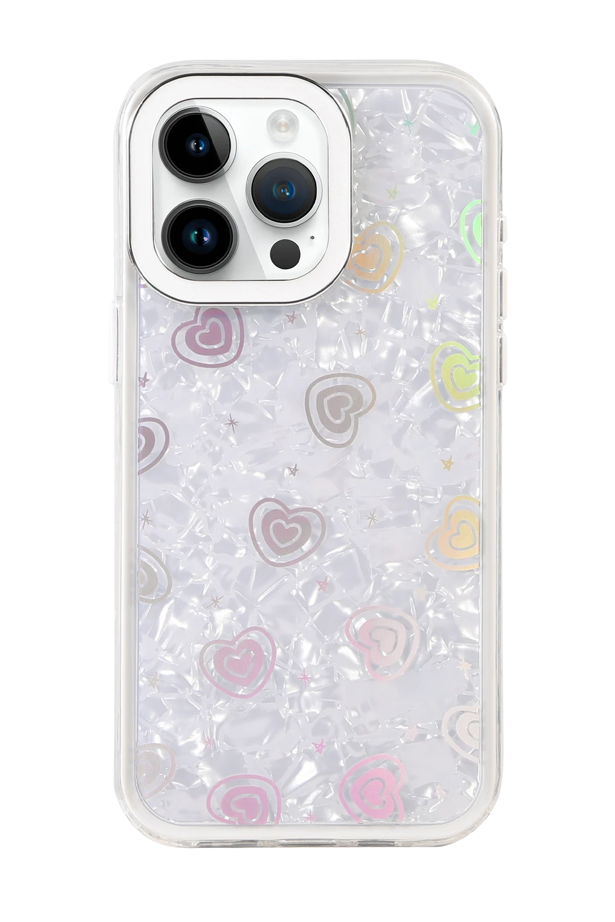 Newface Apple iPhone 15 Pro Max Lumi Desenli Kapak - Beyaz