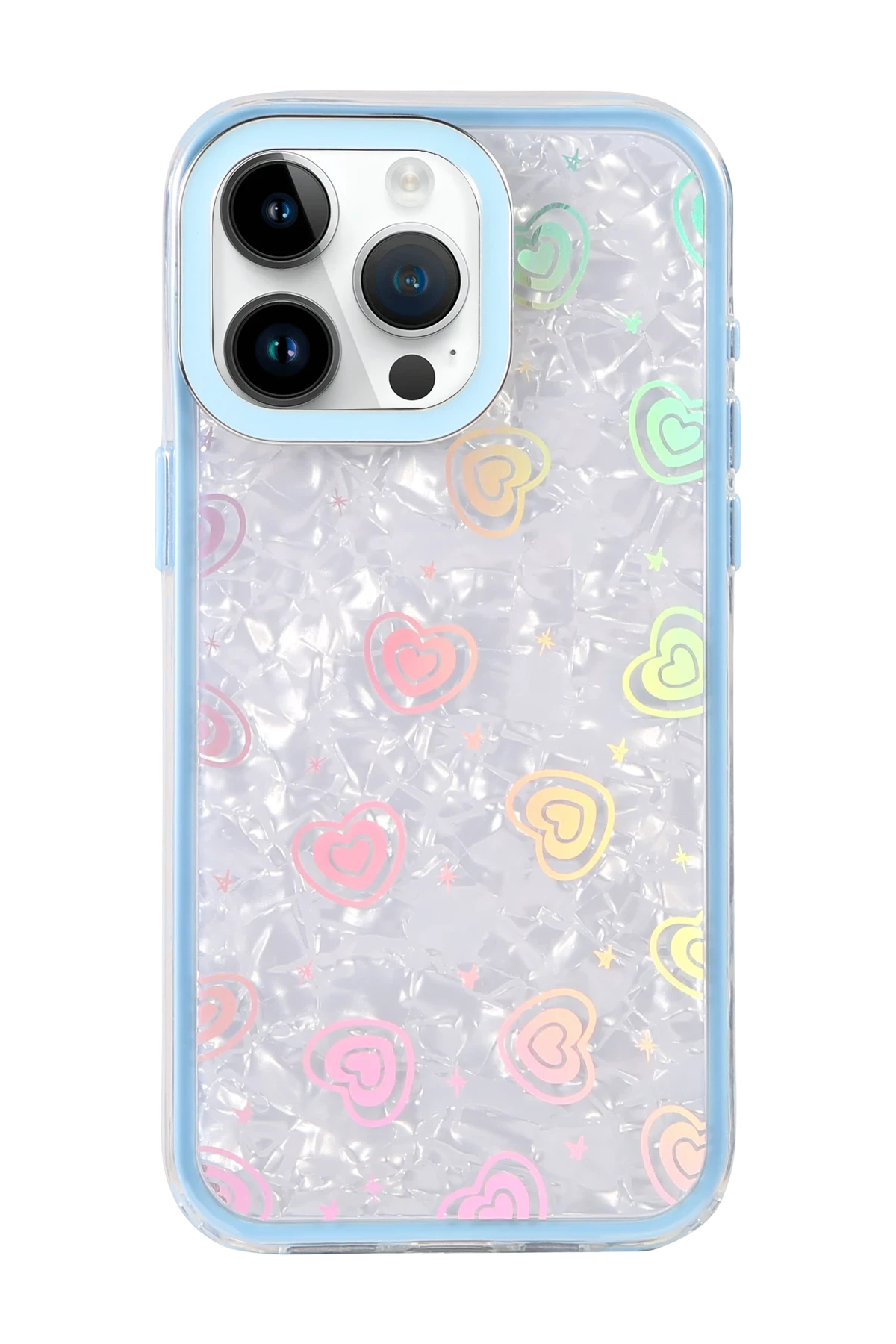 Newface Apple iPhone 15 Pro Max Lumi Desenli Kapak - Mavi