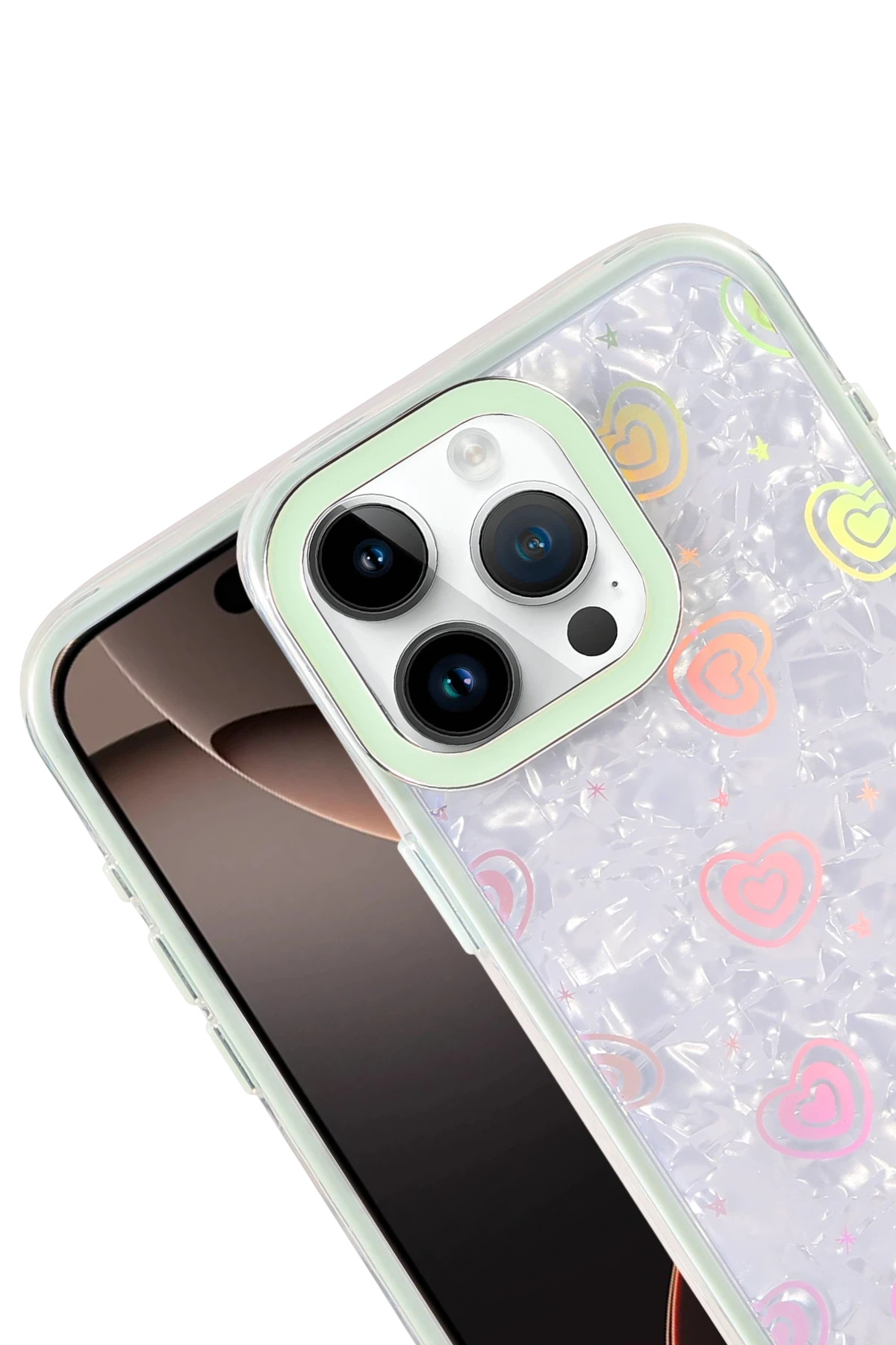 Newface Apple iPhone 15 Lumi Desenli Kapak - Yeşil — görsel 2