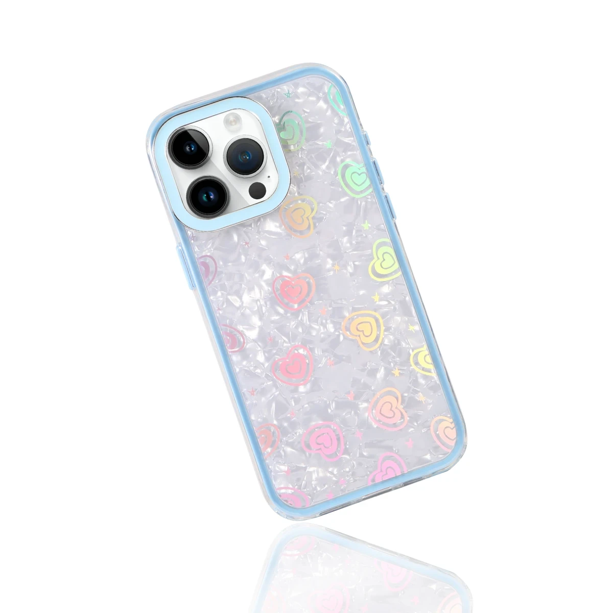 Newface Apple iPhone 15 Lumi Desenli Kapak - Mavi