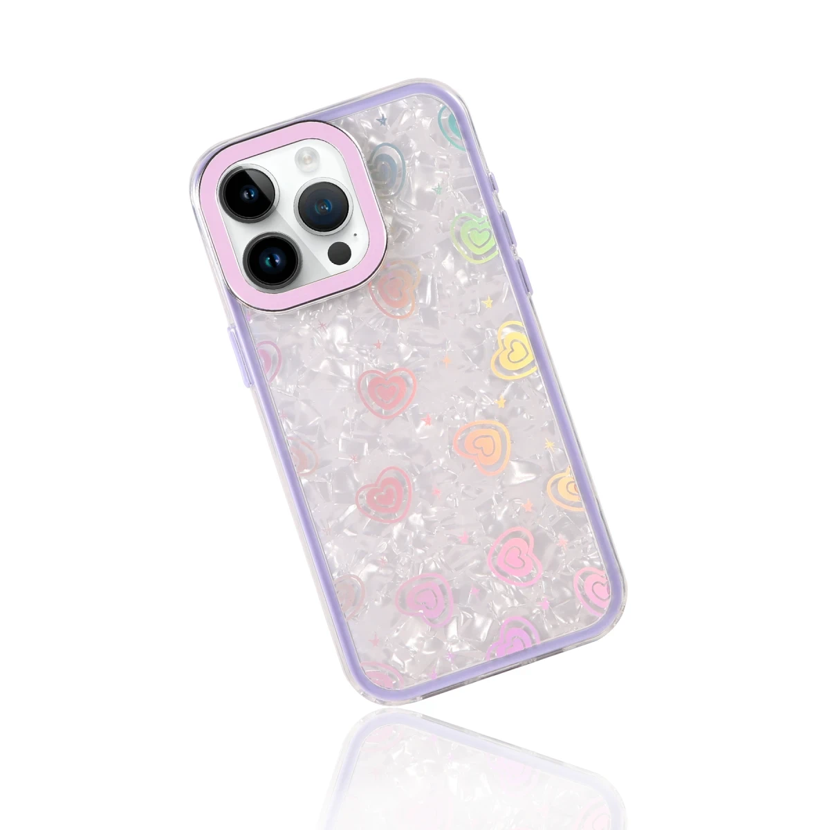 Newface Apple iPhone 15 Lumi Desenli Kapak - Mor