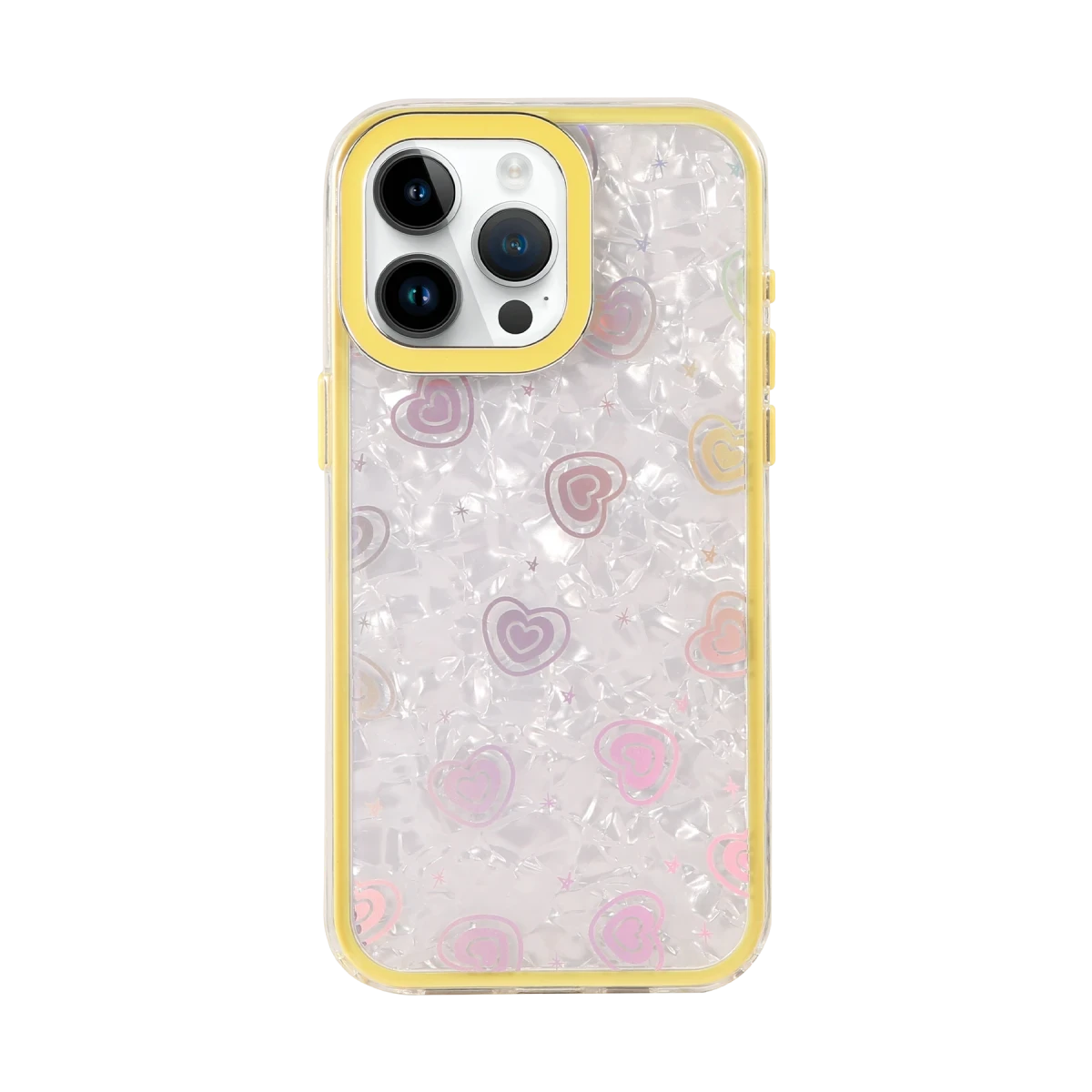 Newface Apple iPhone 15 Lumi Desenli Kapak - Sarı
