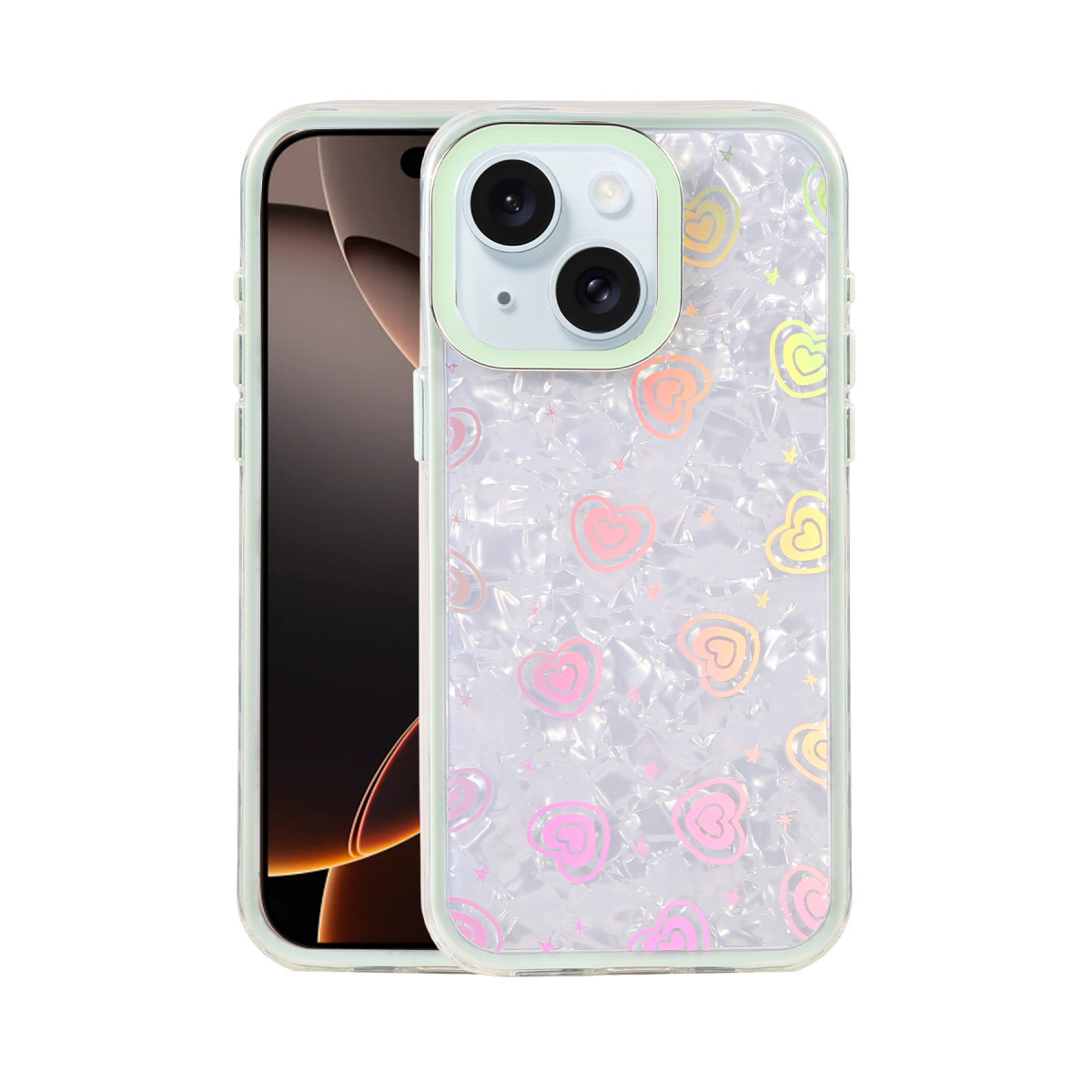 Newface Apple iPhone 14 Lumi Desenli Kapak - Yeşil — görsel 9