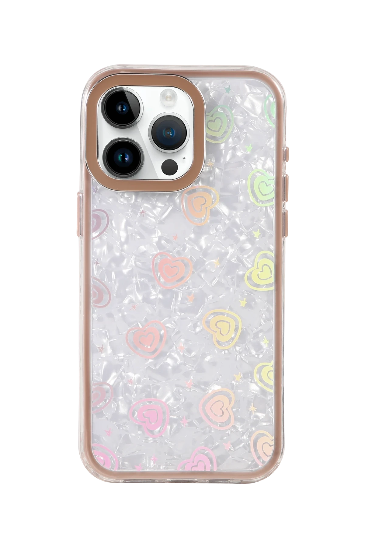 Newface Apple iPhone 14 Pro Max Lumi Desenli Kapak - Çöl Titanyum