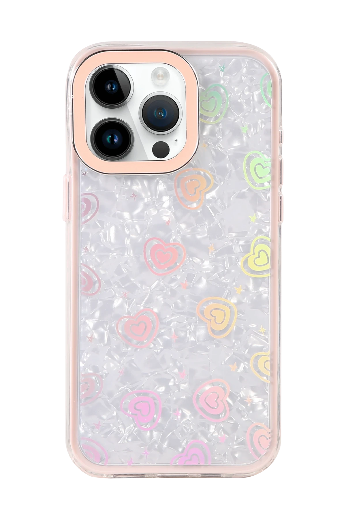 Newface Apple iPhone 14 Pro Max Lumi Desenli Kapak - Pembe