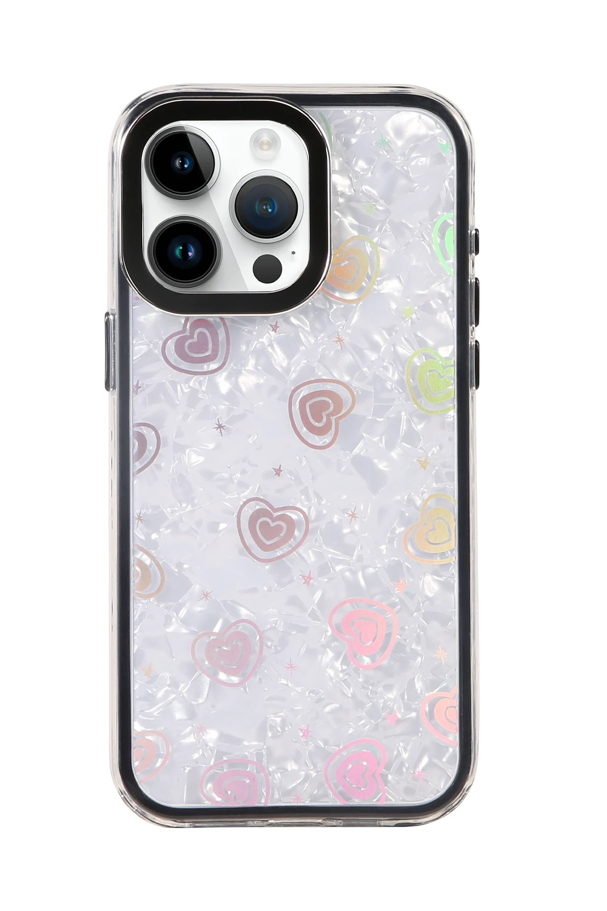 Newface Apple iPhone 14 Pro Max Lumi Desenli Kapak - Siyah