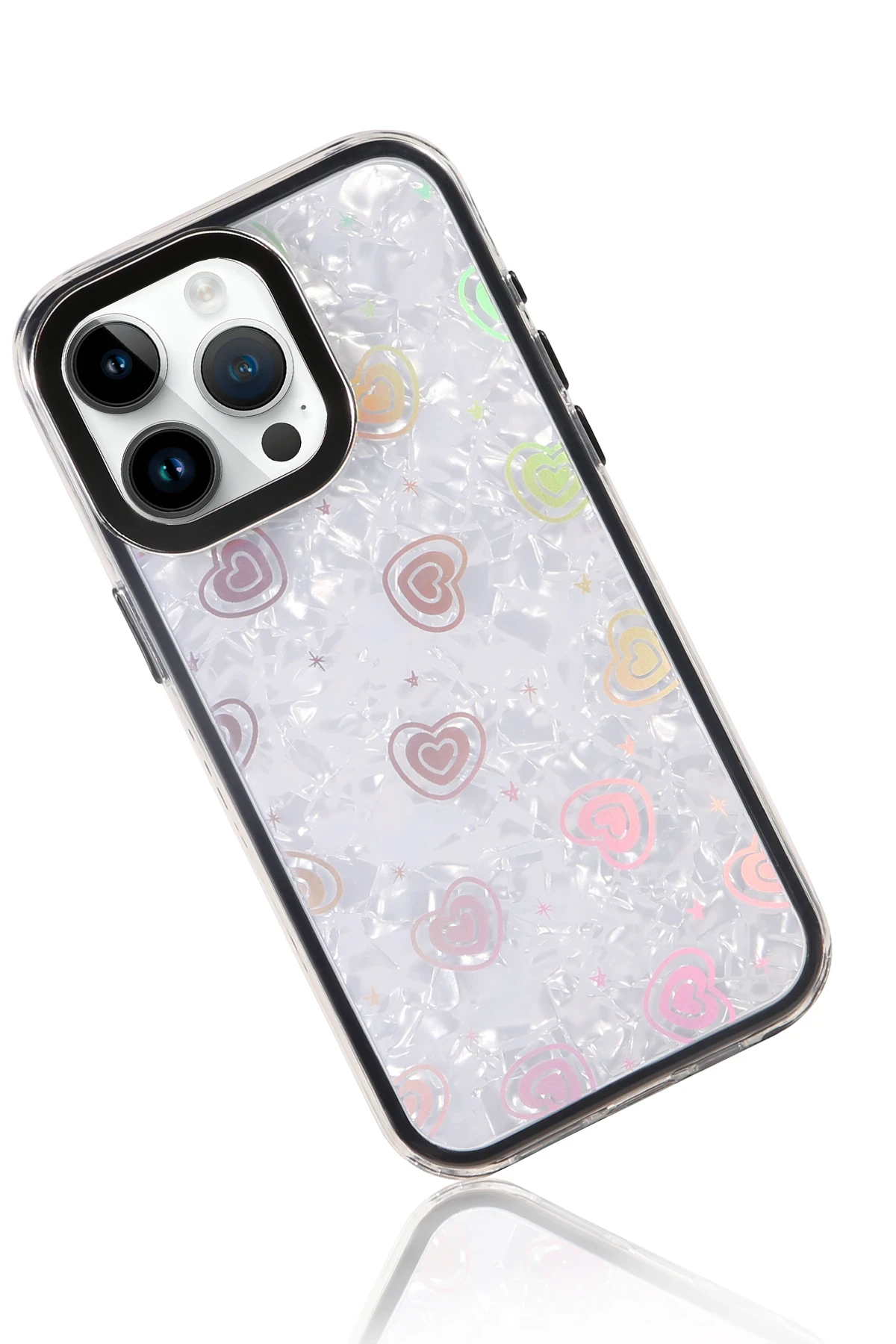 Newface Apple iPhone 14 Pro Max Lumi Desenli Kapak - Siyah