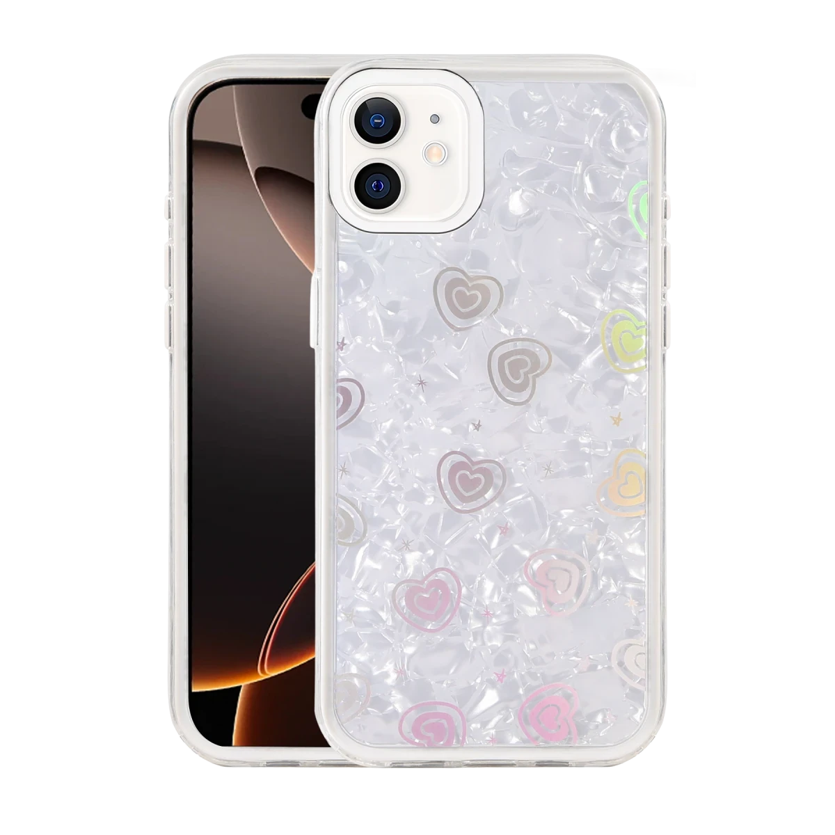 Newface Apple iPhone 11 Lumi Desenli Kapak - Beyaz