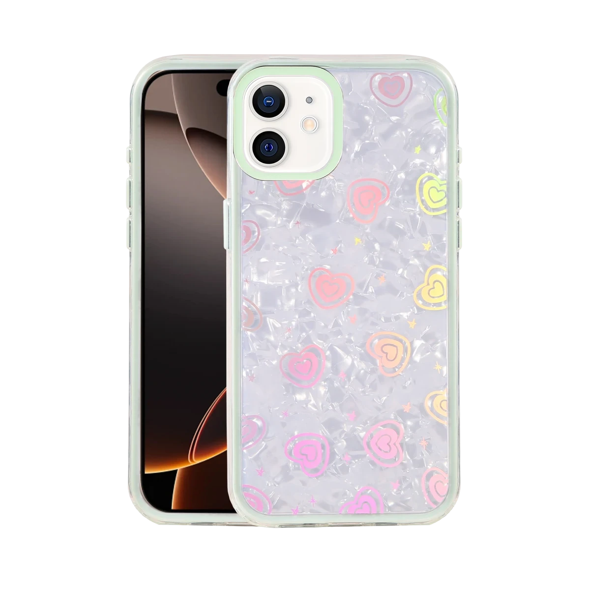 Newface Apple iPhone 11 Lumi Desenli Kapak - Yeşil — görsel 5