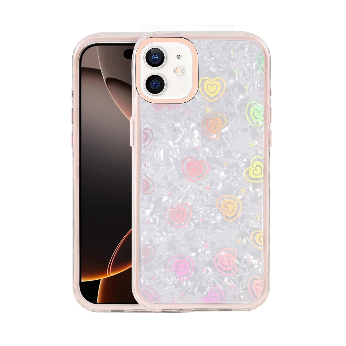 Newface Apple iPhone 11 Lumi Desenli Kapak - Pembe