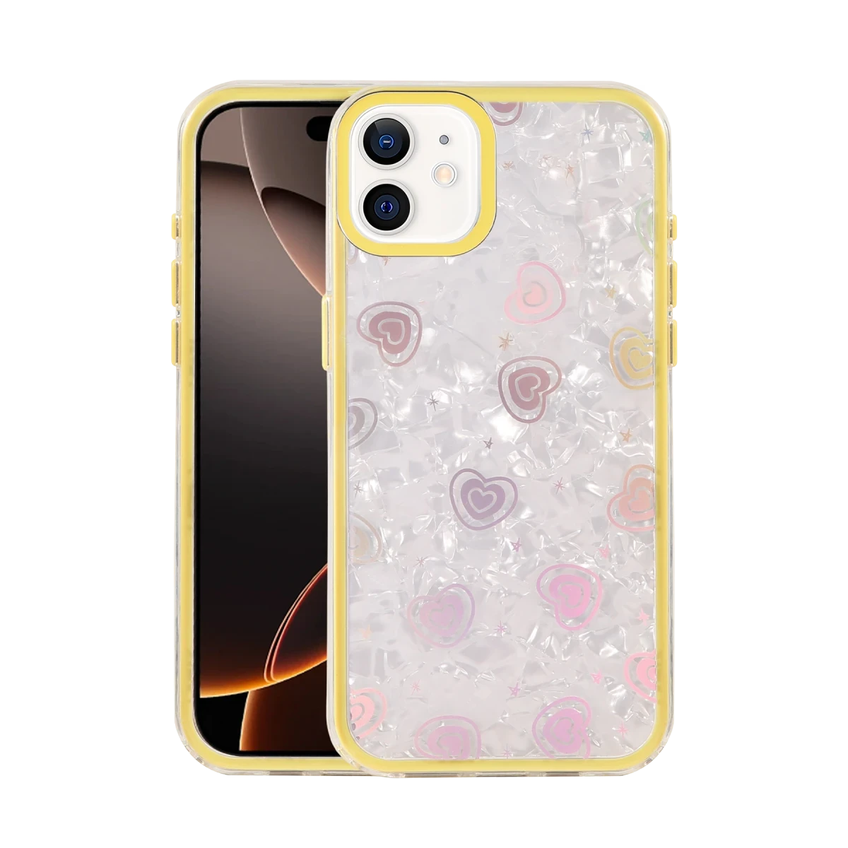 Newface Apple iPhone 11 Lumi Desenli Kapak - Sarı