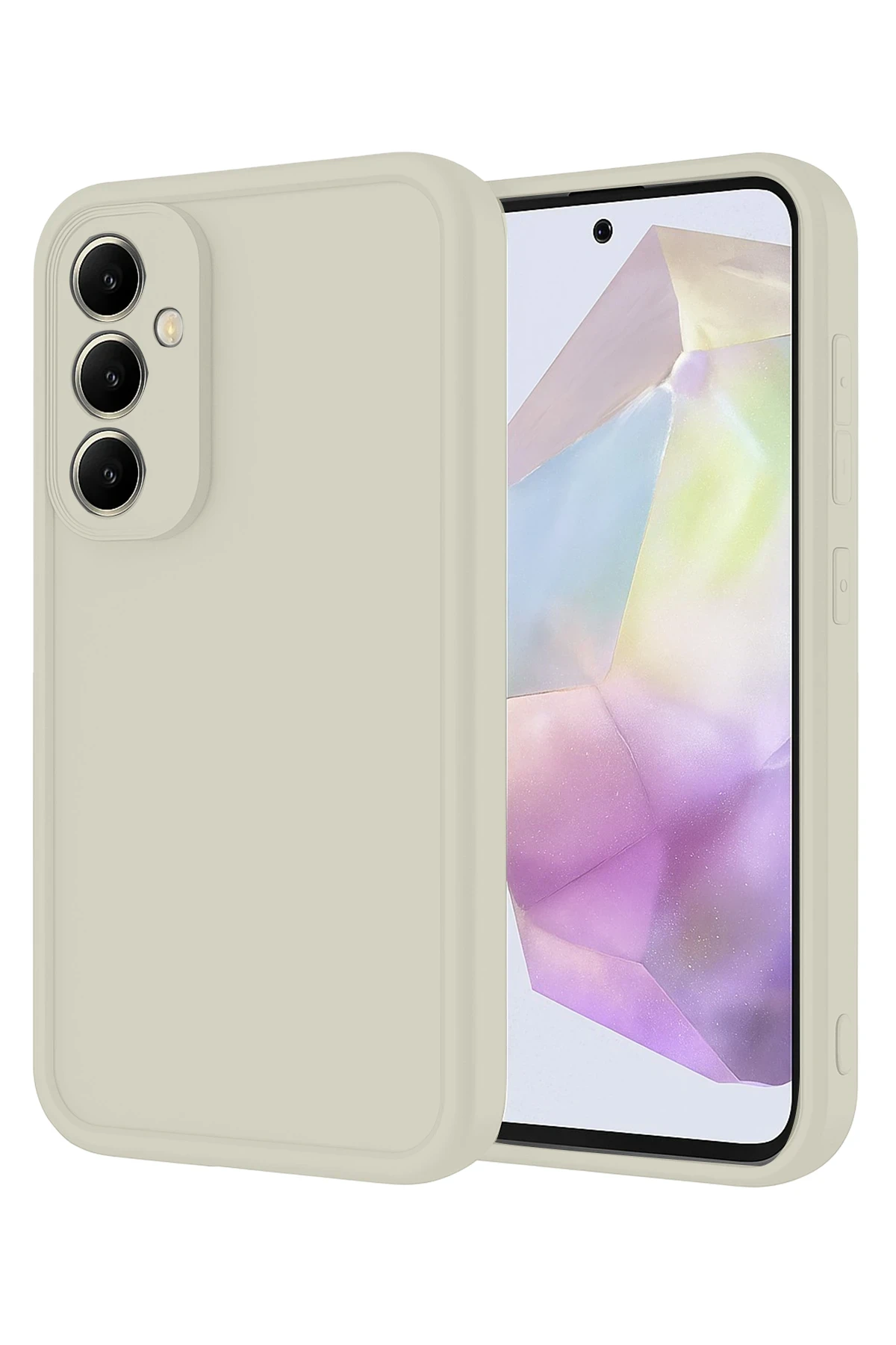 Newface Samsung Galaxy A56 Kılıf Viera Silikon - Krem