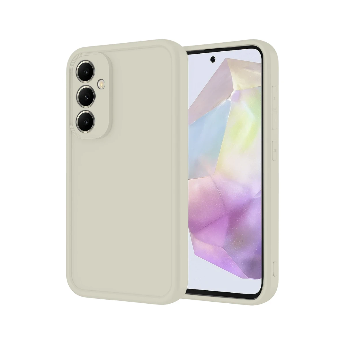 Newface Samsung Galaxy A56 Kılıf Viera Silikon - Krem