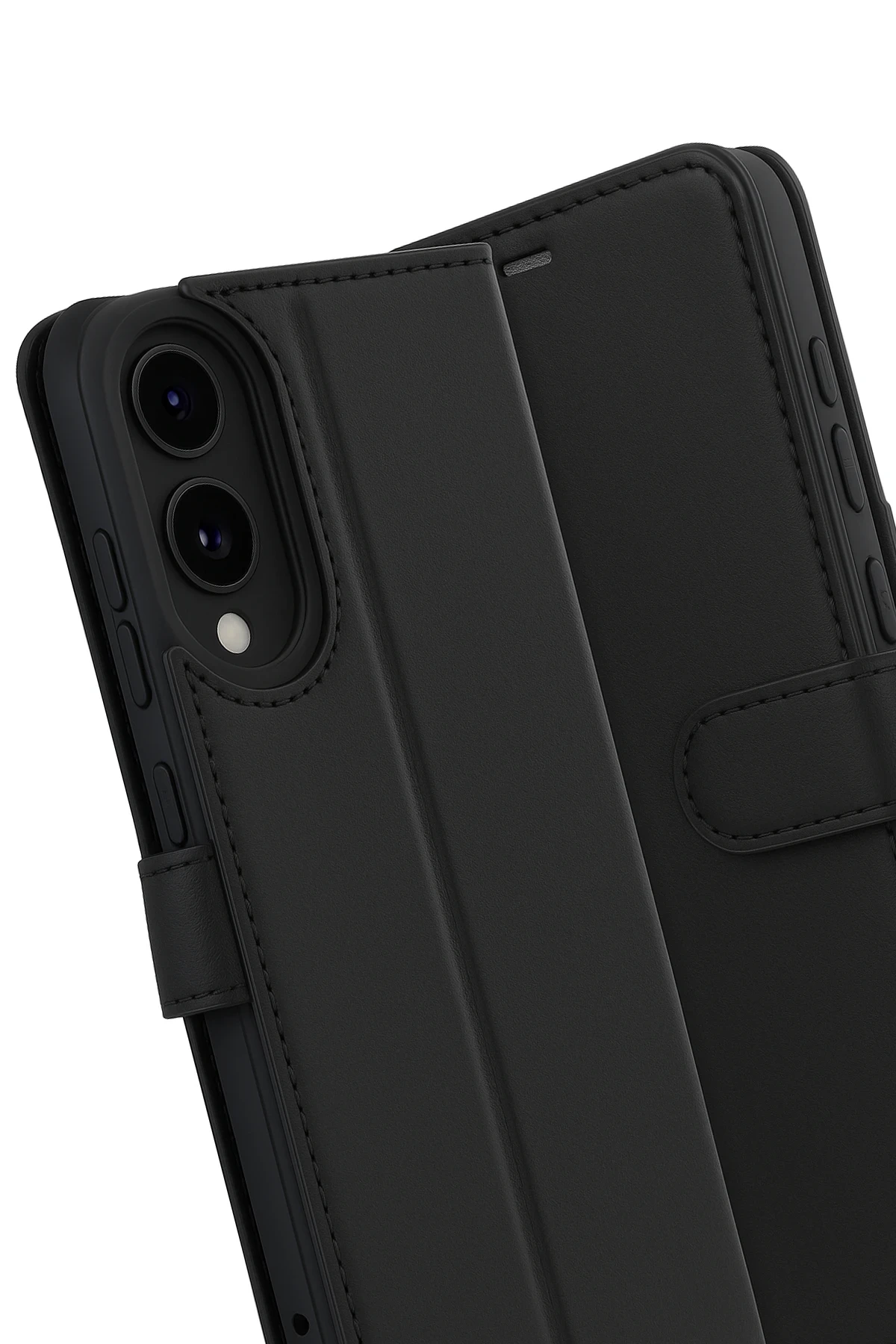 Newface Samsung Galaxy S25 Edge Trend S Plus Kapaklı Kılıf - Siyah