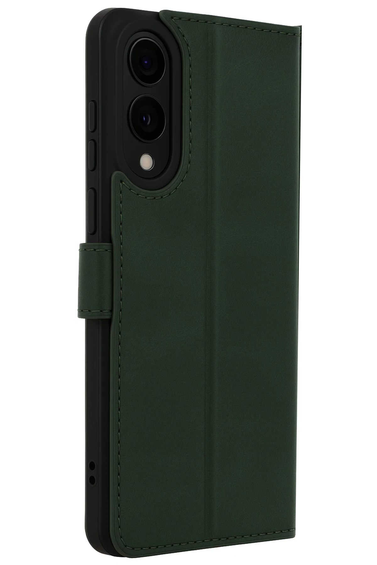 Newface Samsung Galaxy S25 Edge Trend S Plus Kapaklı Kılıf - Koyu Yeşil