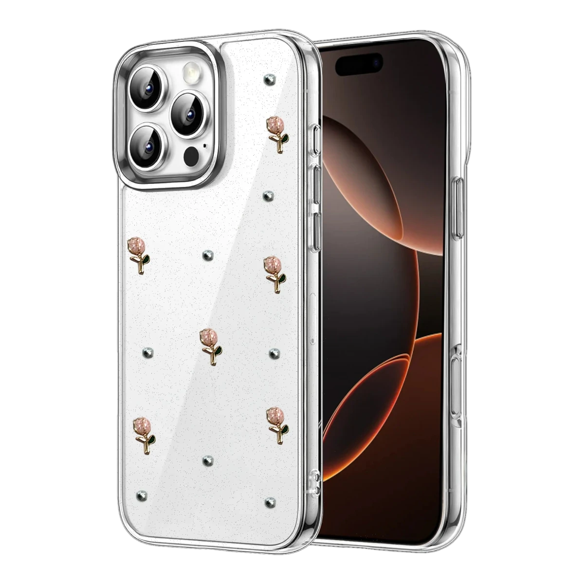 Newface Apple iPhone 16 Pro Max Fiyonk Desenli Kapak - Desen 6