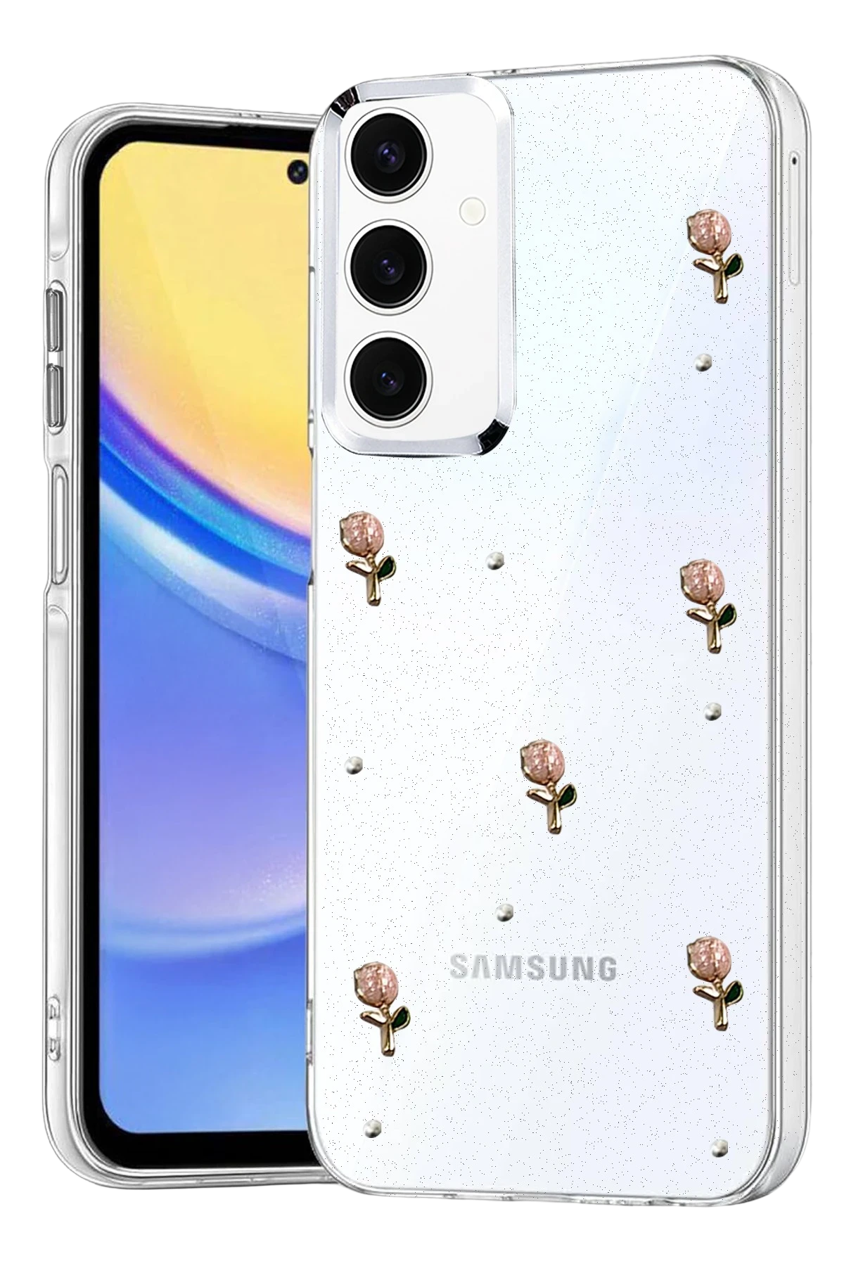 Newface Samsung Galaxy A15 4G Fiyonk Desenli Kapak - Desen 6