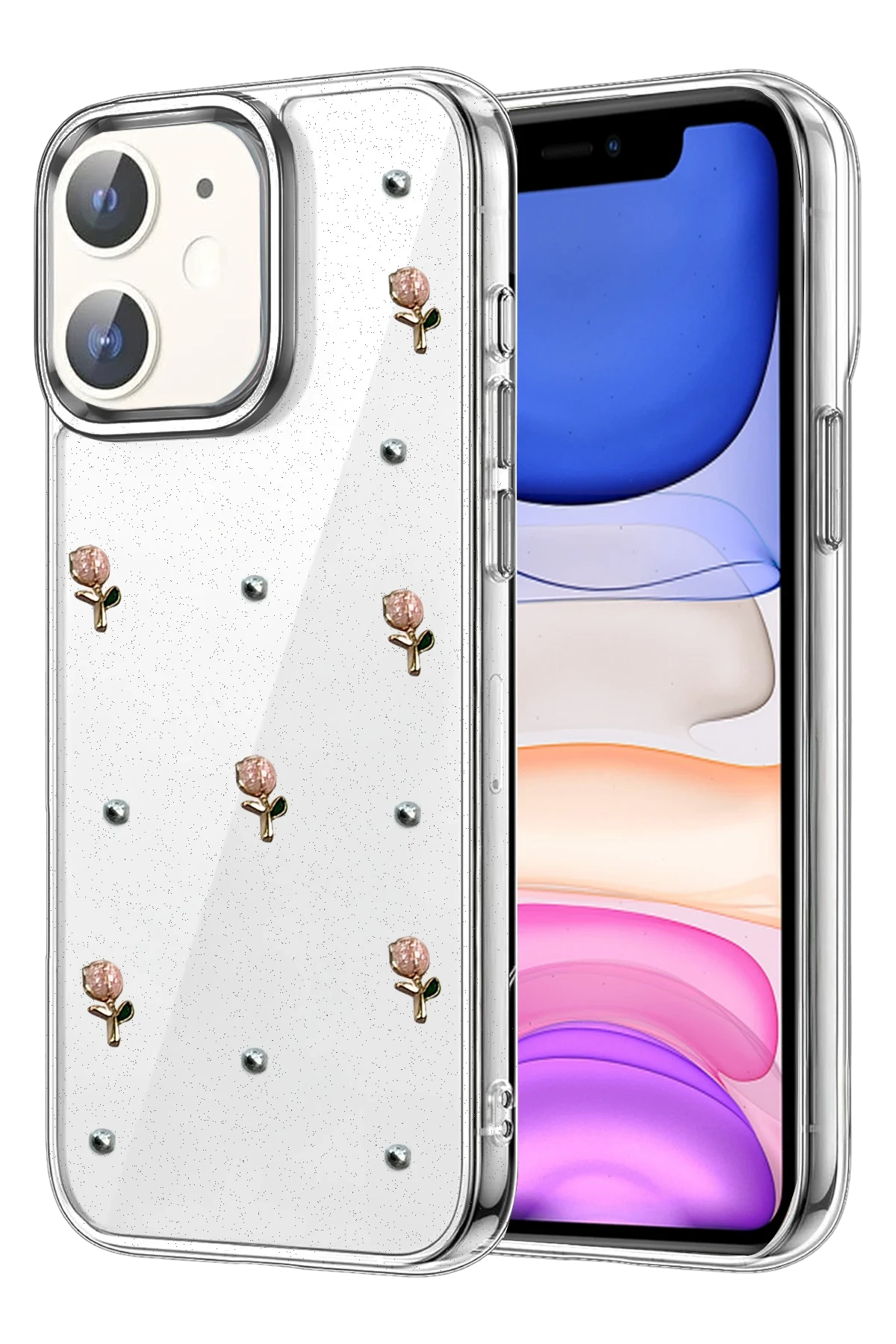 Newface Apple iPhone 11 Fiyonk Desenli Kapak - Desen 6