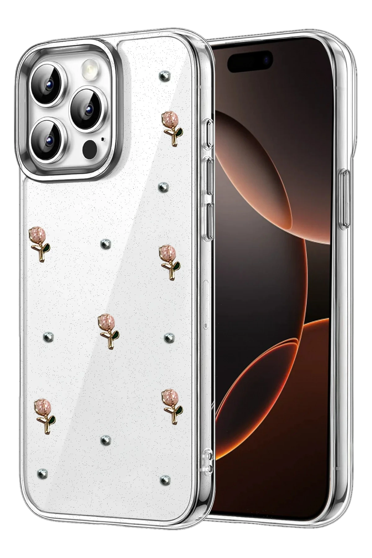 Newface Apple iPhone 15 Pro Fiyonk Desenli Kapak - Desen 6